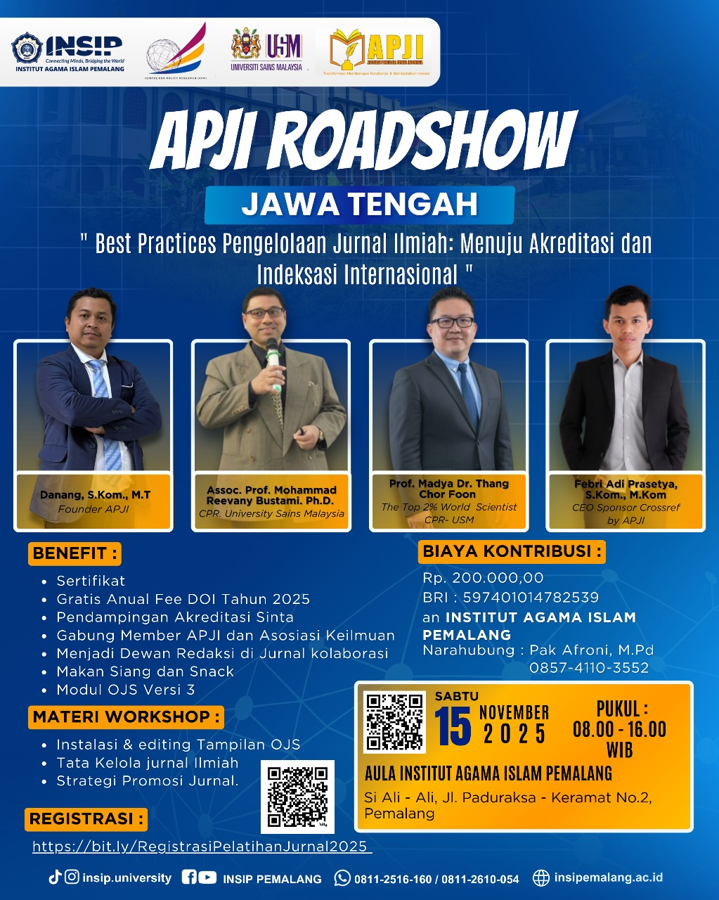 PENGUMUMAN & UNDANGAN PELATIHAN NASIONAL
Pelatihan & Workshop Jurnal Ilmiah